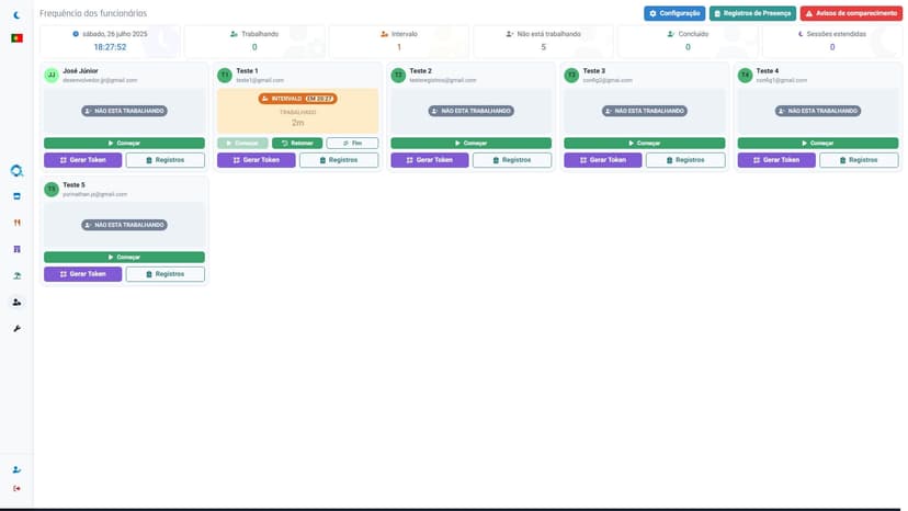 Controle de Funcionários